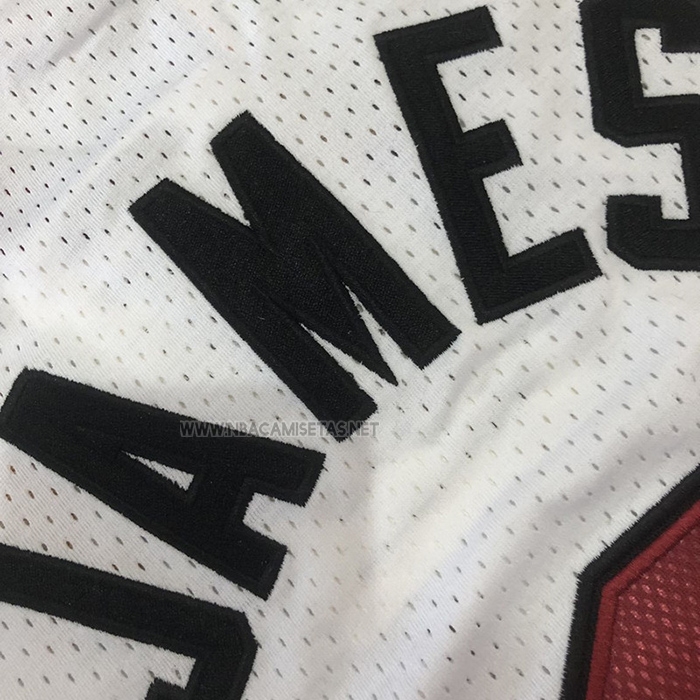 Camiseta Miami Heat LeBron James NO 6 Mitchell & Ness 2012-13 Blanco